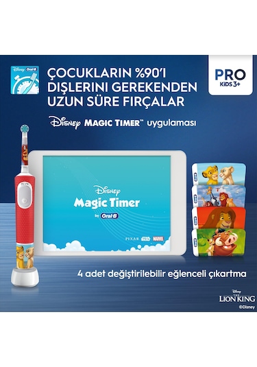 Oral-B Vitality Pro Lion King Özel Seri Çocuklar İçin Şarj Edilebilir Diş Fırçası