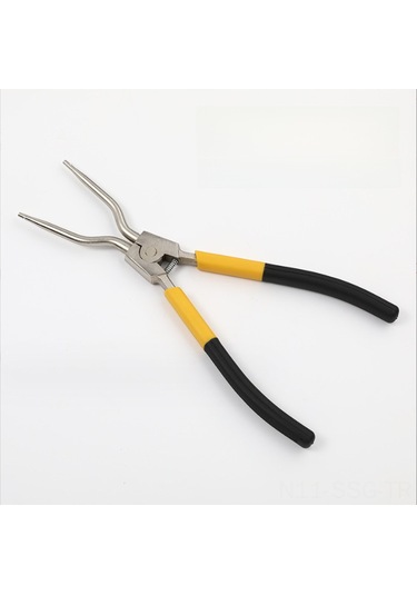 Springsun 11 İnç Kırmızı Saplı Kalkan Pensi - Düz Ve Eğik Uçlu - Samsung Lg Çamaşır Makinesi Tamiri İçin Çelik Donanım Aracı