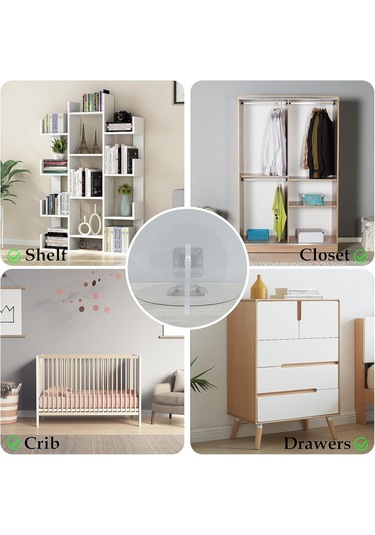 Teltree 30'lu Çocuk Güvenliği Mobilya Sabitleyici Seti - Delme Yok, Deprem Dayanıklı, 72 Kg Yük Taşıyan Şeffaf Kendinden Yapışkan Kayışlar