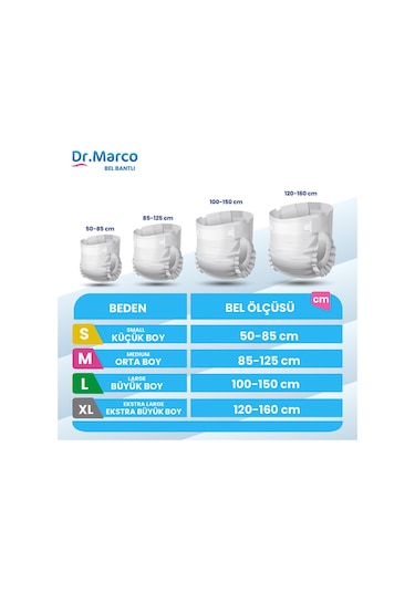 Dr. Marco Yetişkin Bel Bantlı Hasta Bezi M 120'li