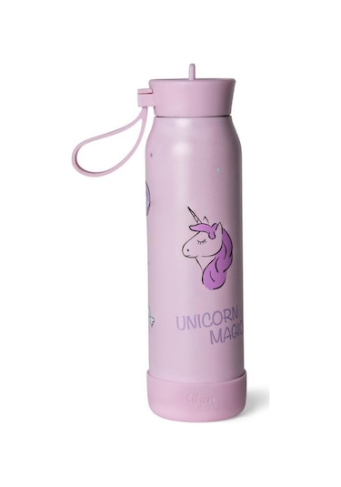 Citron 3 Katmanlı Paslanmaz Çelik Termos Seti 350 Ml - Stormy Unicorn Pembe