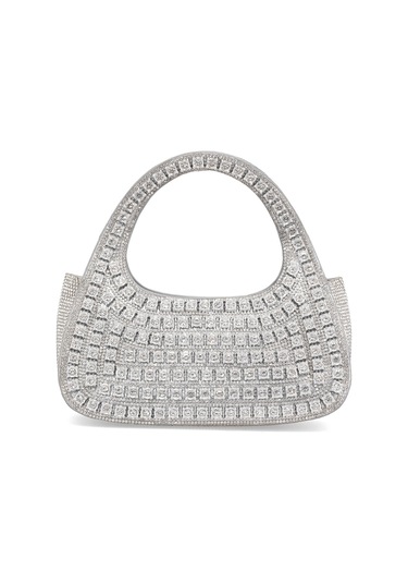 Guja 25yg586 Kadın Taşlı Abiye Çanta Gümüş Gümüş