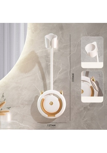 Fastbuy Pratik Banyo Saç Kurutma Tutucusu, Duvara Monteli Kullanışlı Beyaz Beyaz