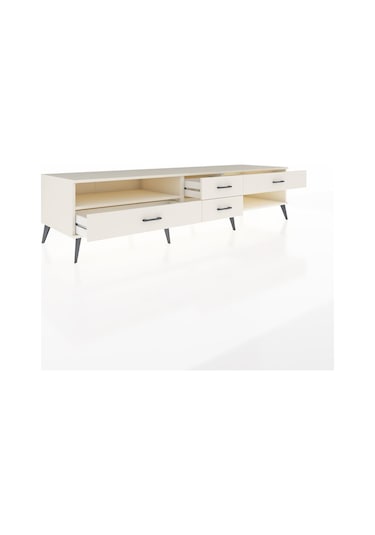 Kronos Tv Ünitesi Tek Raflı 4 Çekmeceli 220x59x51 Aytaşı-aytaşı Aytası/aytası - Aytası