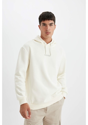 DeFacto %100 Pamuk Relax Fit Kapüşonlu Baskılı Sweatshirt Y9652AZ24AUER139 DeFacto %100 Pamuk Relax Fit Kapüşonlu Baskılı Sweatshirt Y9652AZ24AUER139