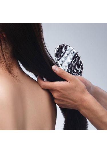 Suntek Saç Derisi Masaj Aleti Yıkama Bakım Fırçası Ev Banyo Siyah