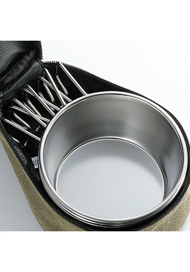 Açık Paslanmaz Çelik 450ml Sierra Kase Piknik Sofra Y24634-2 2 Sierra Bowls Çok Renkli