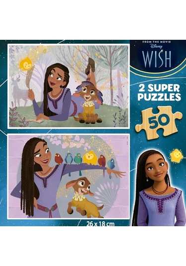 Educa 2x50 Parça Disney Wish Ahşap Kız Çocuk Puzzle - 4-6 Yaş 1 Adet