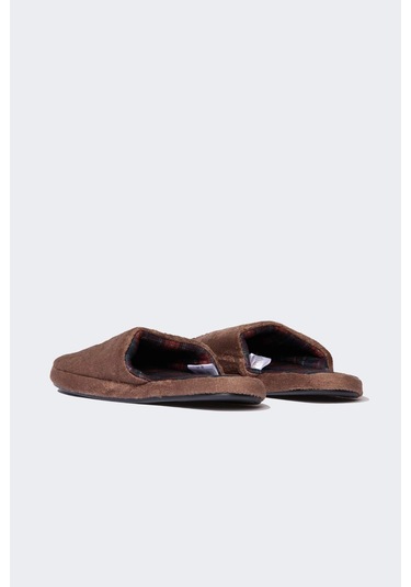 DeFacto Erkek Düz Taban Slip On Terlik D3083AX24WNBN290 Kahve