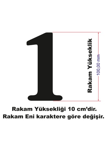 Stencil Rakam Boyama Şablonu X062-sayı Rakam Yüksekliği 10 Cm