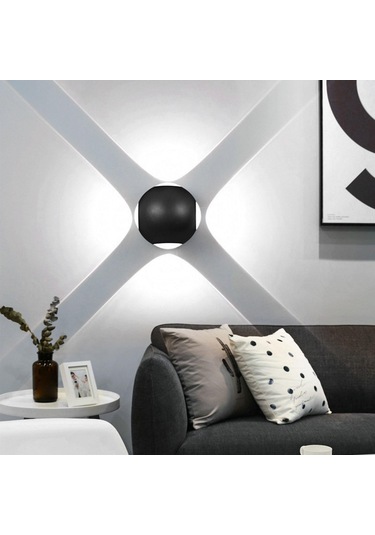 Homyl Duvar Apliği Ev Dekorasyonu Için Duvara Monte Koridor 3000k-sıcak-beyaz Siyah