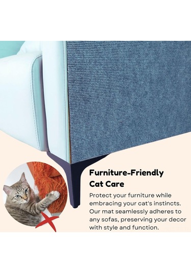 Reedark Kedi Tırmanma Matı - Kırıcı Dayanıklı, Tırmanma Ve Tırnak Kırma Fonsiyonu, Dökülmeyen Dokuma, 30x100 Cm Koyu Gri Koyu Gri