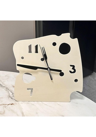 Homyl Asılı Saat 27cmx27cm Daire Yemek Odası Süt-beyazı Süt Beyazı Çok Renkli