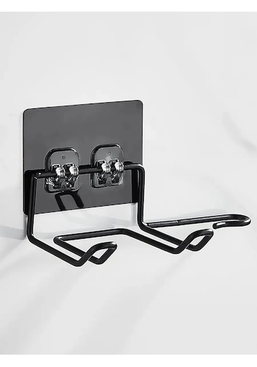 Kastly Kendinden Yapışkanlı Banyoda Duvara Monte Saç Kurutma Makinesi Tutucu 151851516 Siyah