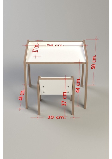 Çocuk Oyun Ve Aktivite Masası Ve Sandalye Beyaz