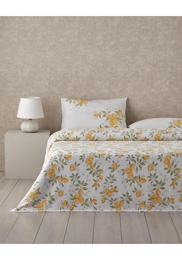 English Home Amalfi Breeze Baskılı Tek Kişilik Pike Takımı 150x220 Cm Sarı Sarı