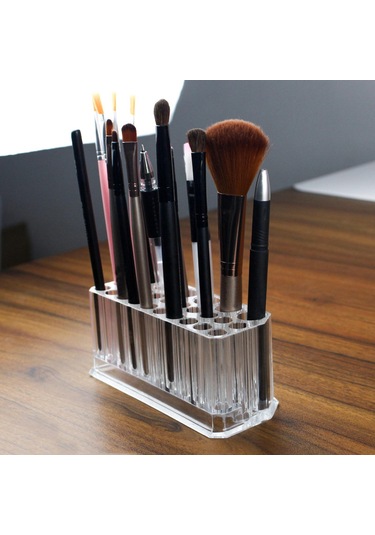 Homyl Kozmetik Fırçalar Depolama Tutucu Akrilik 26 Yuva Fırça