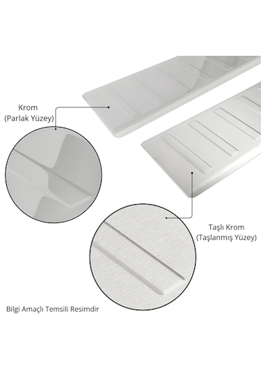 Togg T10x Kapı Eşiği 4 Parça - Krom Taşlı 2023 Ve Sonrası