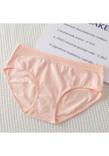 Mor Kadın Tamamı Pamuklu İç Giyim Trackless Rahat Nefes Alabilir Basit Tatlı Düz Renk Pantolon Mor