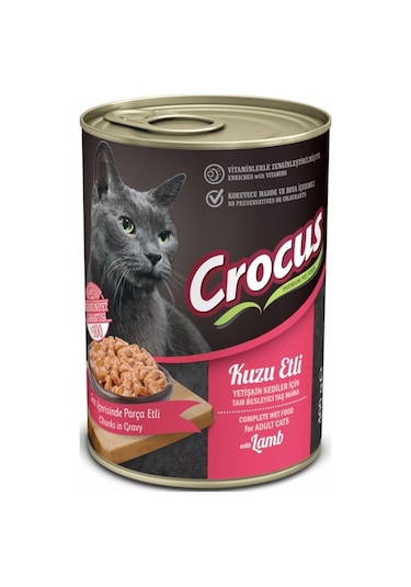 Crocus Yet. Kedi Kuzu Etli Yaş Mama 400 G