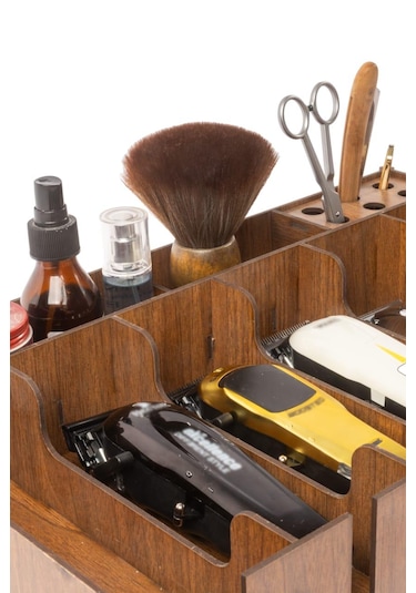 Ahşap Profesyonel Kuaför Berber Malzeme Organizeri