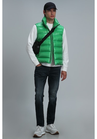 Lufian Peter Kaz Tüyü Erkek Yelek Yeşil 112130018100600