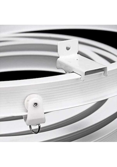 Ebitda 5 Metre Esnek Perde Rayı Seti - Beyaz, Düz/kavisli Montajlı, Yan/tavan Montaj, Plastik Çelik