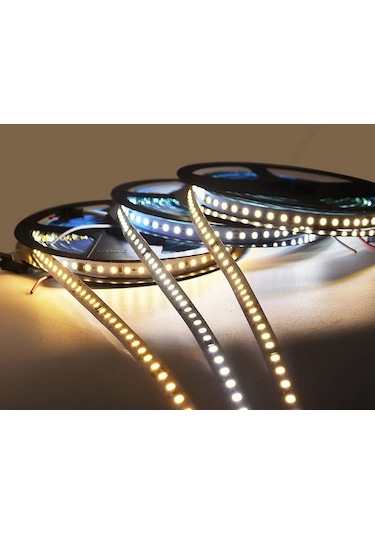 24 Volt Beyaz Akar Yürüyen Piksel Şerit Led 2835 Çip 120 Led 5 Metre