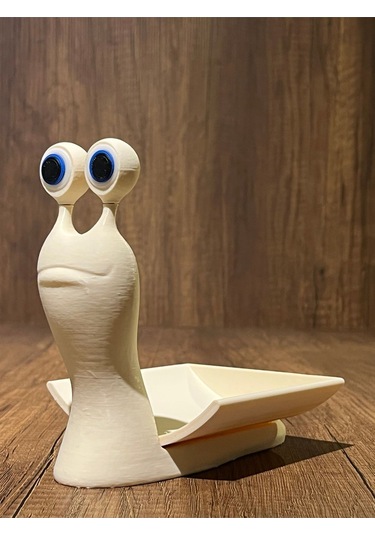 Salyangoz Şekilli Şık Tuvalet Kağıdı Standı Krem