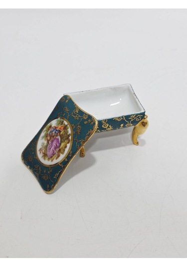 Limoges Aşık Temalı Mini Porselen Takı Kutusu