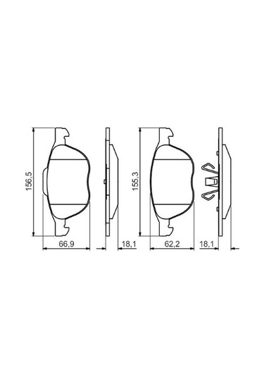 Ford Focus 2 1.4 2004-2008 Bosch Ön Balata