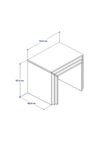 Nova Zigon Sehpa - Atlas Çam - Antrasit