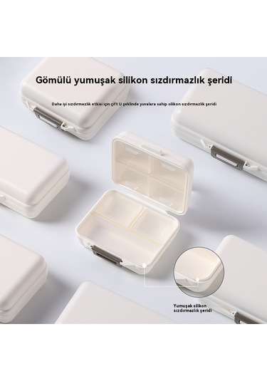 Taşınabilir İlaç Dağıtım Kutusu-beyaz Dikdörtgen
