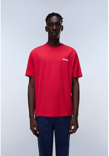 Napapijri S-small Box Ss Erkek T-shirt-31965 Kırmızı
