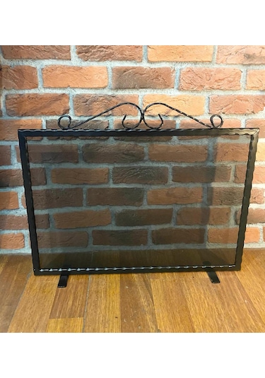 Ferforje Desenli Şömine Siperlik . Ferforjeli Siperlik Şömine