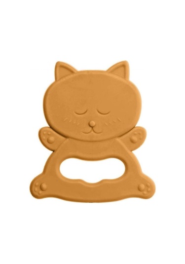 Bambino Kauçuk Yumuşak Diş Kaşıyıcı Turuncu Kedi Turuncu