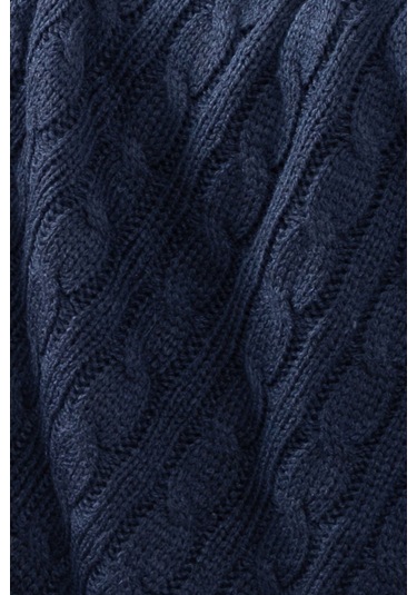 Ponponlu Triko Örme Tv Battaniyesi Koltuk & Omuz Şalı & Diz Battaniyesi 130x170 Cm-lacivert Lacivert