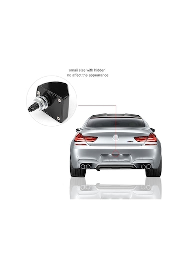 Reedark Siyah Araç Geri Görüş Kamerası - Ip67 Su Geçirmez, 170 Derece Geniş Açı, Led İki Renkli Işık, Ölçek Kuralı, 12v Ev Araç Uyumlu