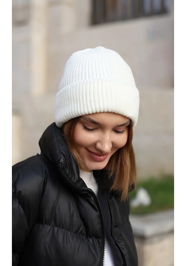 Sim Detaylı Kadın Bere Rkş-1139 Ekru Ekru