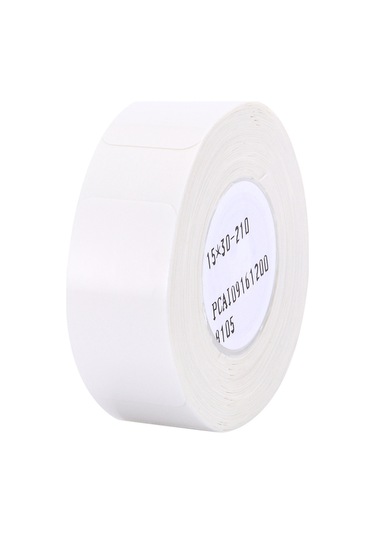 Moveevo Beyaz Isı Sensitive Etiket Kağıdı 15x30mm - 210 Adet, Suya Dayanıklı, Yeniden Yapıştırıcı, Mürekkepsiz Yazdırma, Ev/ofis/market Kullanıma Uygun 1 Rulo