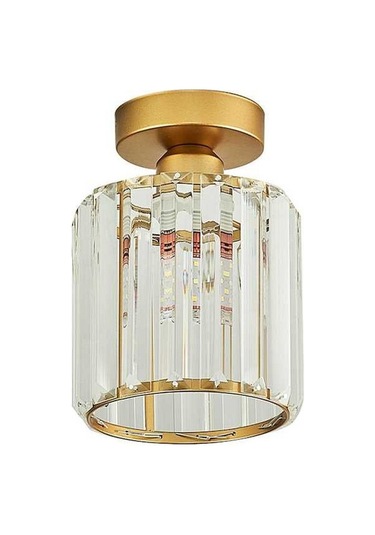 Novahub Modern Kristal Tavan Lambası - Koridor, Yatak Odası, Banyo, Balkon İçin E27 Soketli Altın