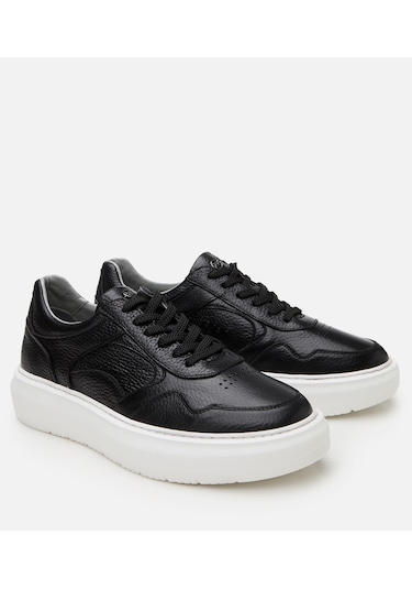 Hotiç Erkek Deri Siyah Yüksek Tabanlı Spor Ayakkabı 02ayh305900a100 Siyah-black Siyah
