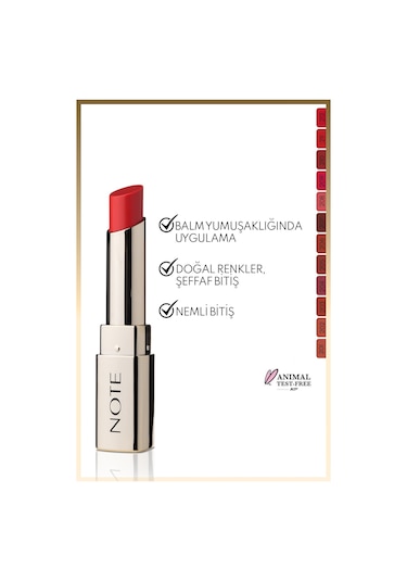 Note Cosmetics Iconic Sheer Lipstick Nemlendirici Parlak Ruj 211 Fearless Nemlendirici Parlak Ruj - Kırmızı 211