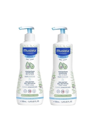 Mustela Dermo Cleansing Yenidoğan Bebek Şampuanı 2 x 500 ML