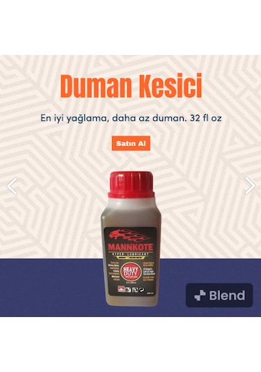 Mannkote Motor Yağ Katkısı 200 Ml Motor Koruyucu & Duman Ve Ses K