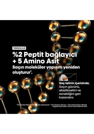 L'Oréal Professionnel Absolut Repair Molecular Yıpranmış Saçlar İçin Durulanmayan Maske 50 ML