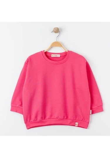 Tiffany Sweatshirt Oversize Theme Fuşya-10854 Fuşya