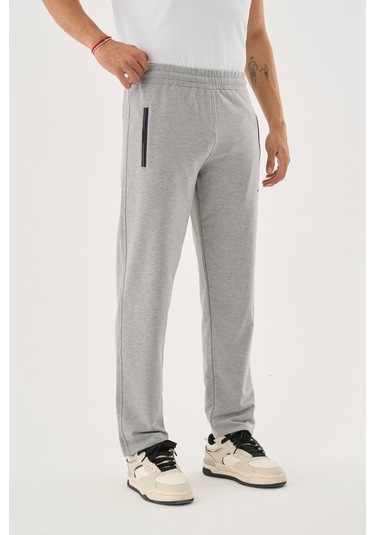 Shooter Sportswear Erkek Antrasit Eşofman Altı Nefes Alabilir Regular Kalıp Lastikli Ayarlanabilir Bel Gri