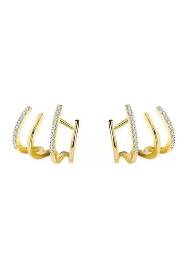 Ximistore9 2022 Yeni Stil Gümüş 925 İğne Kore Kolye, Minimalist Zeka Kadın Küpe, Kaliteli轻奢 Moda Aksesuar, Altın Renk, Toptan Satış Diğer