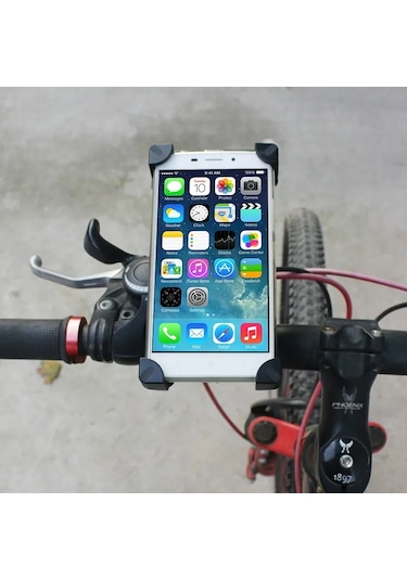 Vkemall Mountain Bisiklet Ve Elektrikli Motosiklet İçin Evrensel Telefon Tutucu - Siyah, Navigasyon Ve Telefon Özelliklerine Kolay Erişim Sağlar Siyah